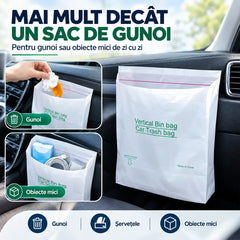 🚗 Păstrează Mașina Curată și Ordonată! Set de 100 Saci Auto pentru Gunoi, Autoportanți și Impermeabili! Cu Banda Adezivă și Închidere Etanșă · Fără Scurgeri · Perfecți pentru Mașină, Casă și Birou!