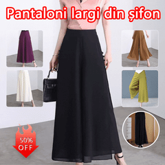🔥Pantaloni de vară pentru femei noi, din șifon subțire, casual, cu talie înaltă (40kg-90kg) 2026