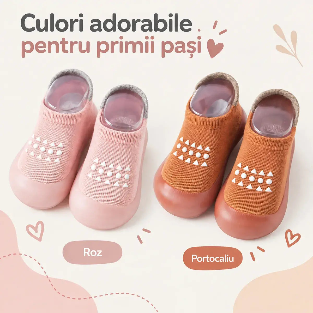 👶 Pantofi-șosete antiderapanti cu talpă moale pentru bebeluși [Cumpără unul și primești unul gratis – primești 2 perechi] | Material de siguranță de clasa A · Protecție integrală împotriva loviturilor