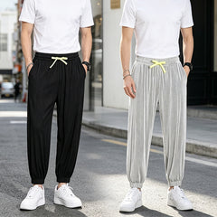 👖❄️【Cumperi 1, primești 1 gratuit】Pantaloni casual pentru bărbați, lejeri, din material ice silk, răcoroși și confortabili
