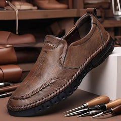 👍【Piele Naturală de Bovine de Calitate Premium】Pantofi Casual Fashion pentru Bărbați