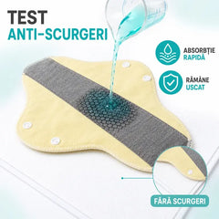 【10 buc】Absorbante Textile Reutilizabile și Lavabile din Bumbac cu Grafen – Protecție Impermeabilă Extinsă, Antibacteriene, Absorbție Rapidă și Respirabile