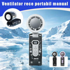 Ventilator portabil cu răcire instant (2026)｜Tehnologie TEC, 100 viteze, autonomie mare – răcoare oriunde