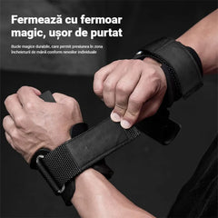 Cârlige pentru Tracțiuni și Fitness, Chingi de Sprijin pentru Încheietură cu Protecție Extinsă, Suport Antiderapant pentru Palmi și Articulații Safere