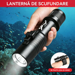 🔦【Folosit de scafandrii profesioniști】🌊Lanternă profesională de scufundare, multifuncțională, utilizare apă + uscat