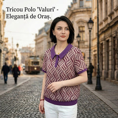 Top Elegant cu Imprimeu Geometric: Stil și Confort până la mărimea 4XL! ✨
