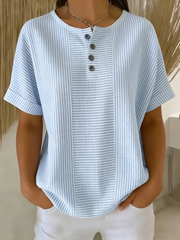 💐【S-3XL】Cămașă cu dungi din bumbac și in, potrivită pentru toate tipurile de corp.