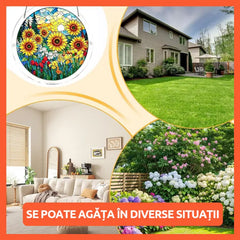 🌻☀Puzzle acrilic suspendat pentru fereastră de curte