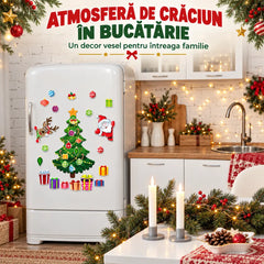 🎄 Transformă-ți Casa într-o Poveste de Crăciun! Set Magneți Decorativi cu Brad, Moș Crăciun și Ren! Fixare Magnetică Fără Lipici · Culori Vii · Reutilizabili An de An!