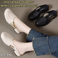 🥳✨【35-40】2026 Sandale noi pentru femei cu platformă și strasuri