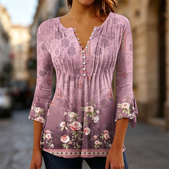 👕✨ Tricou modern cu mânecă medie – talie marcată, efect de subțiere, stil elegant și feminin