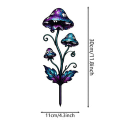 【Decorațiuni Grădină 2026】Țăruș Decorativ Fantezie pentru Grădină și Gazon, Ornamente Metalice în Stil Plante Carnivore și Ciuperci (6 Modele Disponibile) ✨