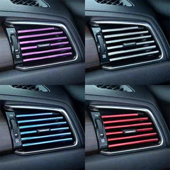 【60 de bucăți】Set Benzi Decorative pentru Grila de Ventilație Auto, Design U-Style Cromat, Decor Interior Universal, Diverse Culori