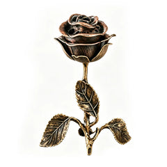 Suport pentru Tămâie și Aromaterapie în Formă de Trandafir Bronz Retro, Suport Cădelniță Creativă, Ornament Decorativ pentru Casă