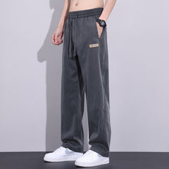 Pantaloni Casual pentru Bărbați cu Croială Dreaptă – Material Fluid, Stil Modern și Versatil
