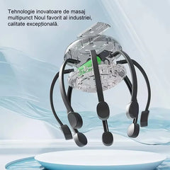Aparat Electric de Masaj pentru Cap Tip Caracatiță, Tehnologie TMS Anti-Stres, Relaxare Scalp și Ameliorare Migrene, Remediul pentru Insomnie