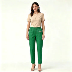 🔥【30%OFF！】🔥【M-6XL】🍃Pantaloni casual elastici respirabili cu talie înaltă pentru femei de vară