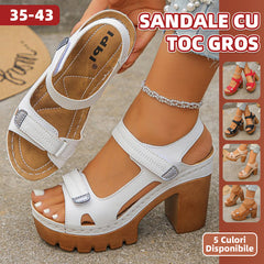 【35-43】🔥 Sandale cu toc gros și platformă – mai înaltă, mai stabilă, mai stilată