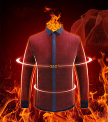 👔【55-110kg】Új őszi és téli, megfordítható bársony thermo póló férfiaknak, divatos és sokoldalú✅