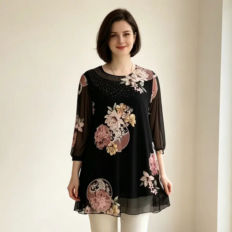Colecția de Vară 2026 ✨ Bluză Elegantă din Voal pentru Mame 🌸 Ascunde Imperfecțiunile și Subțiază!