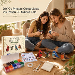 Kit de Creativitate Mărgele 3D Modele Animale, Set DIY Lucru Manual pentru Copii și Adulți, Set Complet de Confecționat Figurine