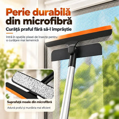 ✨ Dispozitiv Multifuncțional 3 în 1 pentru Curățarea Geamurilor și Plaselor – Mâner Extensibil, Cap Rotativ 360° & Fără Urme de Apă!