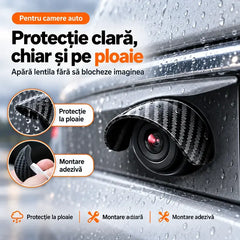 🚗 Protecție Ploaie pentru Camere Auto (Set 4+4 CADOU – Total 8 Bucăți) – Cifru Carbon, Vedere Clară la Mersul Înapoi!