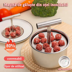 Formator din oțel inoxidabil pentru chiftele, ustensilă practică pentru bucătărie – ideal pentru chiftele de carne și pește