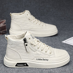 🔥【39-44-es méret】Férfi lezser, magas szárú tornacipő oldalsó cipzárral