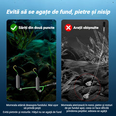 🐟【Cumperi 5 și primești 5 gratis】Montură de pescuit anti-fund Black Mud cu cârlig dublu | gata montată, echipament eficient de pescuit