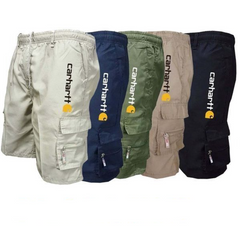 😎🩳Pantaloni scurți casual pentru bărbați, stil retro modern, cu buzunare multiple