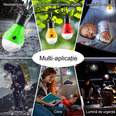 【Hit Camping 2026】Set 5 Becuri LED Portabile pentru Cort și Grătar, Lanterne Suspendabile cu Lumină Protecție Ochi și 3 Moduri! ⛺💡