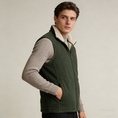 🔥【Korlátozott idejű akció】🧥 Férfi meleg polár mellény – báránygyapjú hatású béléssel (M–5XL)