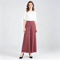 ❤️【M-5XL】2026 Pantaloni noi de dama de vară picioare late mătase de gheață până la glezne