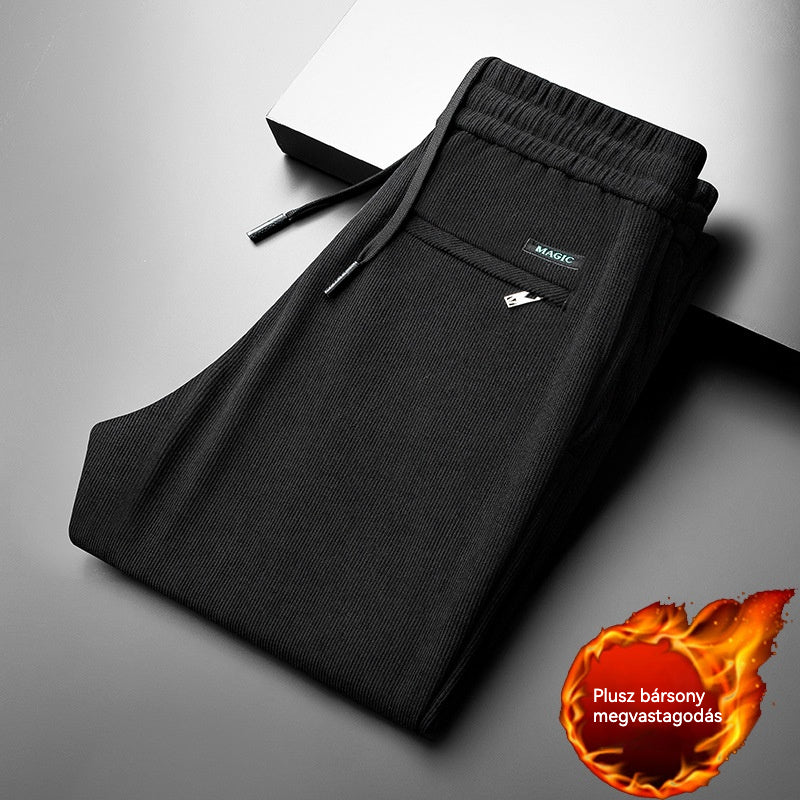 Férfi kordbársony nadrág – bélelt vagy sima, laza, egyenes szabású, rugalmas és könnyen kombinálható