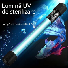 🐠🌊Lămpile sterilizatoare UV pentru acvarii îndepărtează eficient algele și elimină bacteriile din acvarii.
