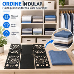 👕 Placă de Împăturit Haine – Strânge Hainele în Câteva Secunde! Hainele Uniforme, Dulap Ordonat și Mai Mult Spațiu!