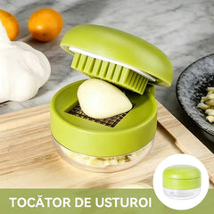 【2 buc】Tocător Manual pentru Usturoi și Ghimbir: Dispozitiv Multifuncțional de Bucătărie, Zdrobitor pentru Legume și Alimente Bebeluși
