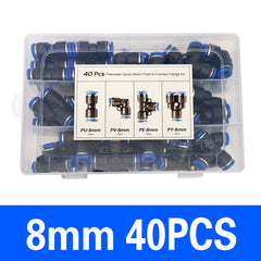 [Pachet de 40] Conectori din plastic PU, 6 mm/8 mm