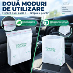 🚗 Păstrează Mașina Curată și Ordonată! Set de 100 Saci Auto pentru Gunoi, Autoportanți și Impermeabili! Cu Banda Adezivă și Închidere Etanșă · Fără Scurgeri · Perfecți pentru Mașină, Casă și Birou!