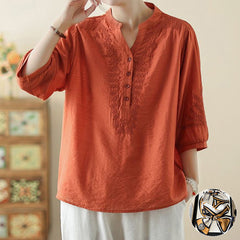 【XL-5XL】Bluză elegantă stil oriental | Lejeră și feminină，🎉 Promoție limitată: Primești CADOU o eșarfă elegantă!