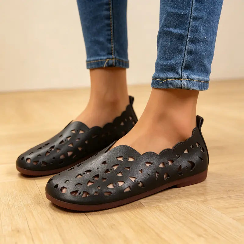 Pantofi Casual Perforați din Piele Naturală | Ușori, Flexibili și Comozi