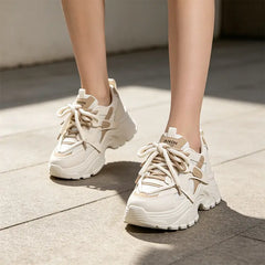 👟【Înălțare 5CM】Pantofi casual moderni din plasă respirabilă, cu design în culori contrastante