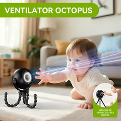Ventilator fără Elice pentru Copii cu Trepied Flexibil, Protecție Degete, Ecran Digital, Autonomie Mare, Mini Ventilator Silențios