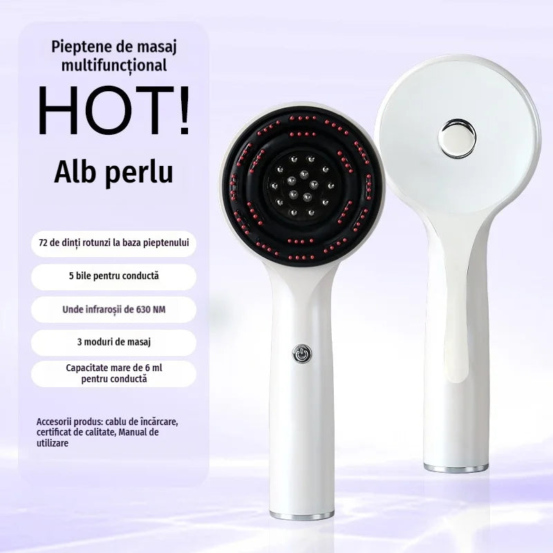 📢📢Ofertă specială!! ⏰Pieptene electric de masaj cu spray airbag și funcții de uleiuri esențiale, un pieptene două în unu pentru masaj și pulverizare✨🔥