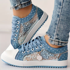 💕【35-42】2026 Pantofi de pânză casual din dantelă la modă
