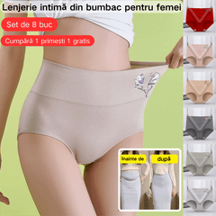 🩲🏆Cumpără 4, primești 4 gratis🔥【40-85 kg】Chiloți din bumbac fără cusături, antibacterieni