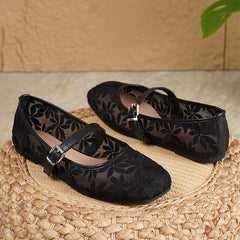 🌸【Măiestrie premium】Pantofi cu talpă moale și broderie florală 🌼