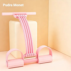 Extensor cu Pedale și 8 Corzi Elastice, Aparat Portabil pentru Tonifiere și Flexibilitate, Suport Antiderapant pentru Fitness și Reabilitare acasă