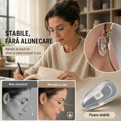 👓 Spuneți adio urmelor lăsate de ochelari și alunecării acestora! Suporturi nazale din silicon ultra-moale cu pernițe pneumatice – cumpărați unul și primiți unul gratis, plus un set complet de instrumente! ✨☁️